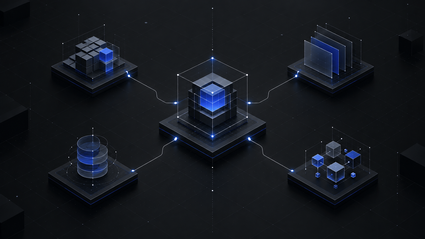 Agovena architecture connecting Core, Modules, Extensions and Themes.